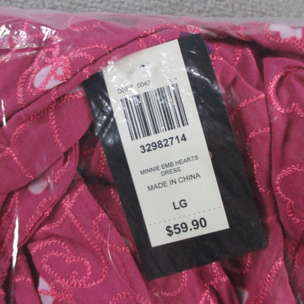 Disney Minnie Mouse Embroidered Hearts Smock Dress Womens Lg BoxLunch Exclusive - Picture 4 of 6